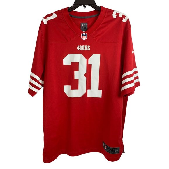 Mens XXL San Francisco 49ers Nike NFL Football Jersey Mostert 31 On Field 6922 - Picture 1 of 16